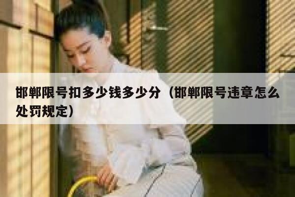 邯郸限号扣多少钱多少分（邯郸限号违章怎么处罚规定） 第1张