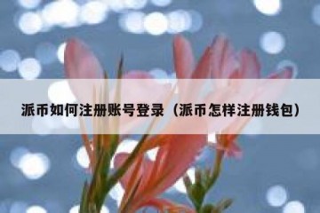派币如何注册账号登录（派币怎样注册钱包）