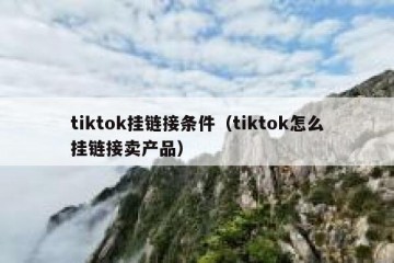 tiktok挂链接条件（tiktok怎么挂链接卖产品）