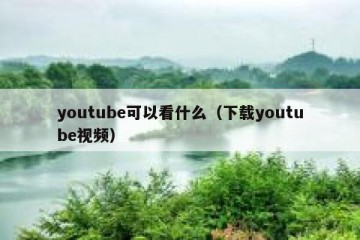 youtube可以看什么（下载youtube视频）