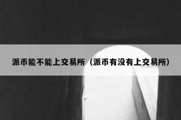 派币能不能上交易所（派币有没有上交易所）
