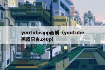youtubeapp画质（youtube画质只有240p）