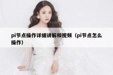 pi节点操作详细讲解和视频（pi节点怎么操作）