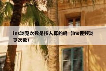 ins浏览次数是按人算的吗（ins视频浏览次数）