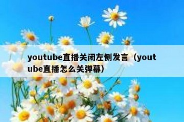 youtube直播关闭左侧发言（youtube直播怎么关弹幕）