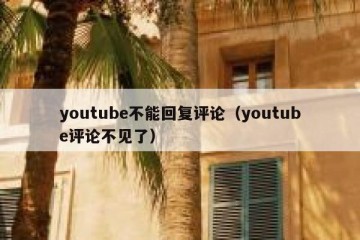 youtube不能回复评论（youtube评论不见了）