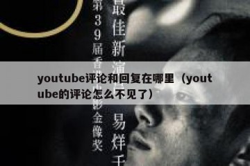 youtube评论和回复在哪里（youtube的评论怎么不见了）