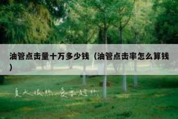 油管点击量十万多少钱（油管点击率怎么算钱）