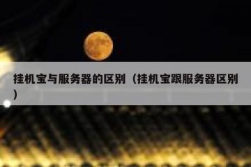 挂机宝与服务器的区别（挂机宝跟服务器区别）
