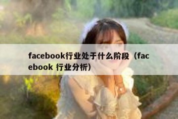 facebook行业处于什么阶段（facebook 行业分析）