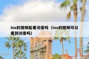 ins的视频能看访客吗（ins的视频可以看到访客吗）
