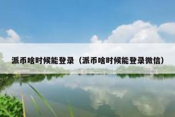 派币啥时候能登录（派币啥时候能登录微信）