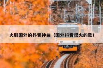 火到国外的抖音神曲（国外抖音很火的歌）