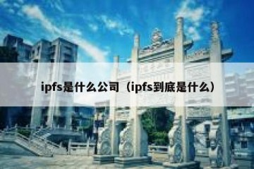 ipfs是什么公司（ipfs到底是什么）
