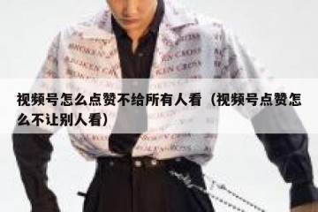 视频号怎么点赞不给所有人看（视频号点赞怎么不让别人看）