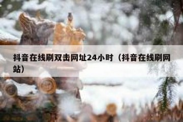 抖音在线刷双击网址24小时（抖音在线刷网站）