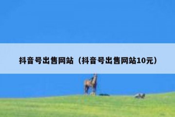 抖音号出售网站（抖音号出售网站10元）