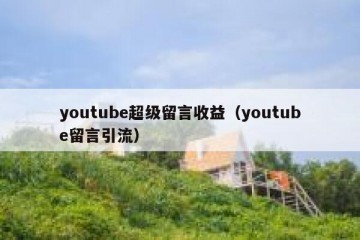 youtube超级留言收益（youtube留言引流）