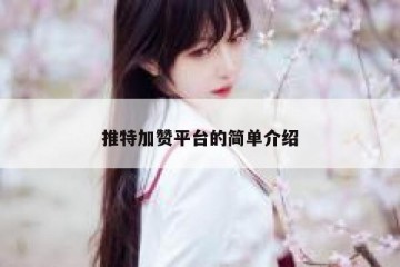 推特加赞平台的简单介绍