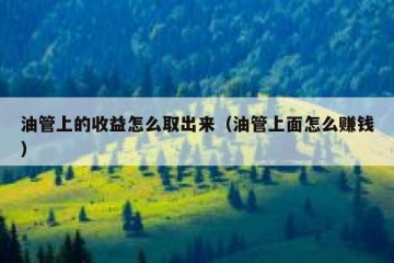 油管上的收益怎么取出来（油管上面怎么赚钱）
