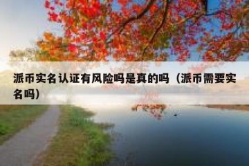 派币实名认证有风险吗是真的吗（派币需要实名吗）