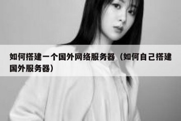 如何搭建一个国外网络服务器（如何自己搭建国外服务器）