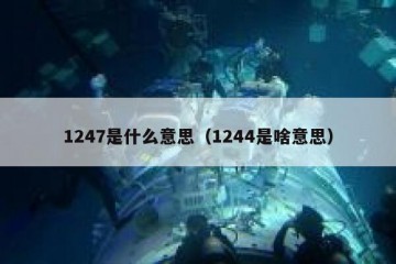 1247是什么意思（1244是啥意思）