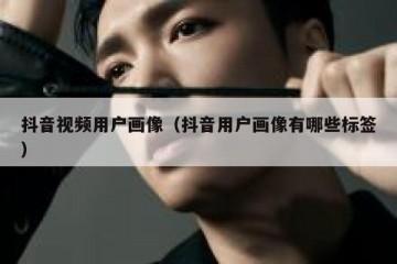 抖音视频用户画像（抖音用户画像有哪些标签）
