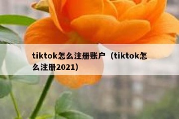 tiktok怎么注册账户（tiktok怎么注册2021）