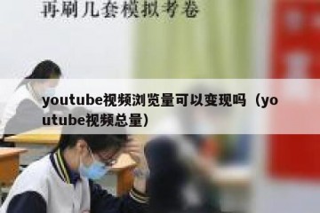 youtube视频浏览量可以变现吗（youtube视频总量）
