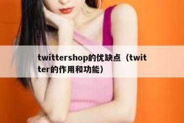 twittershop的优缺点（twitter的作用和功能）