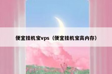 便宜挂机宝vps（便宜挂机宝高内存）