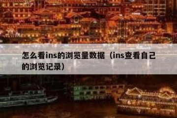 怎么看ins的浏览量数据（ins查看自己的浏览记录）