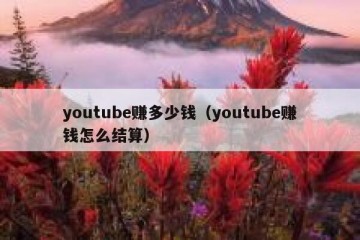youtube赚多少钱（youtube赚钱怎么结算）