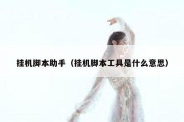 挂机脚本助手（挂机脚本工具是什么意思）