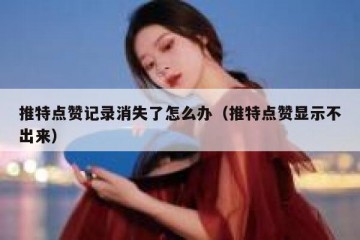 推特点赞记录消失了怎么办（推特点赞显示不出来）