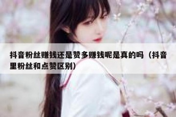 抖音粉丝赚钱还是赞多赚钱呢是真的吗（抖音里粉丝和点赞区别）