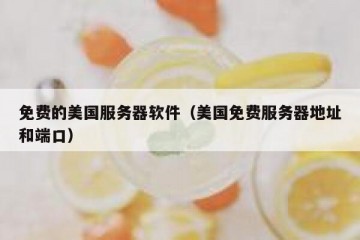 免费的美国服务器软件（美国免费服务器地址和端口）