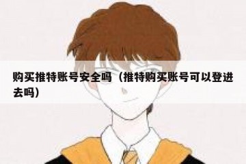 购买推特账号安全吗（推特购买账号可以登进去吗）