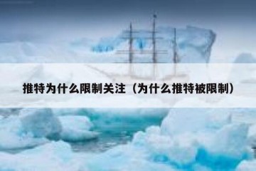 推特为什么限制关注（为什么推特被限制）