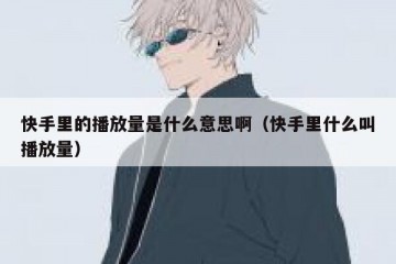 快手里的播放量是什么意思啊（快手里什么叫播放量）