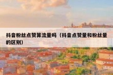 抖音粉丝点赞算流量吗（抖音点赞量和粉丝量的区别）