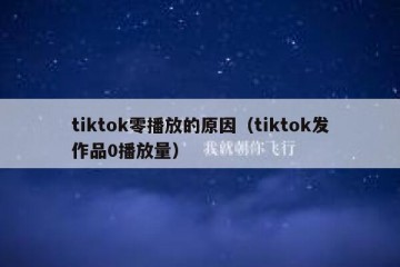 tiktok零播放的原因（tiktok发作品0播放量）
