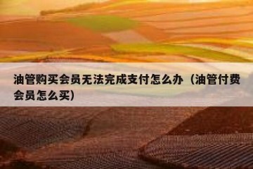 油管购买会员无法完成支付怎么办（油管付费会员怎么买）