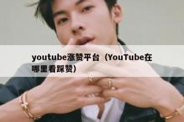 youtube涨赞平台（YouTube在哪里看踩赞）