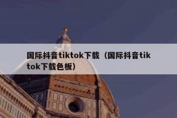 国际抖音tiktok下载（国际抖音tiktok下载色板）