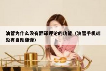 油管为什么没有翻译评论的功能（油管手机端没有自动翻译）