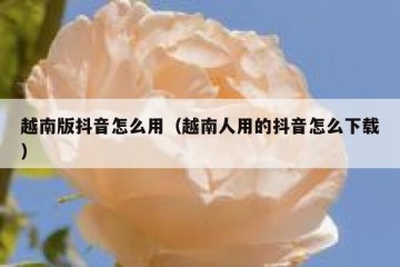 越南版抖音怎么用（越南人用的抖音怎么下载）