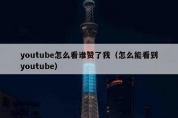 youtube怎么看谁赞了我（怎么能看到youtube）