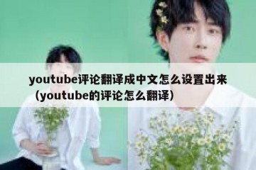 youtube评论翻译成中文怎么设置出来（youtube的评论怎么翻译）